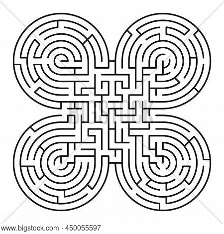 Abstract Maze / Labyrinth With Entry And Exit. Vector Labyrinth 307.