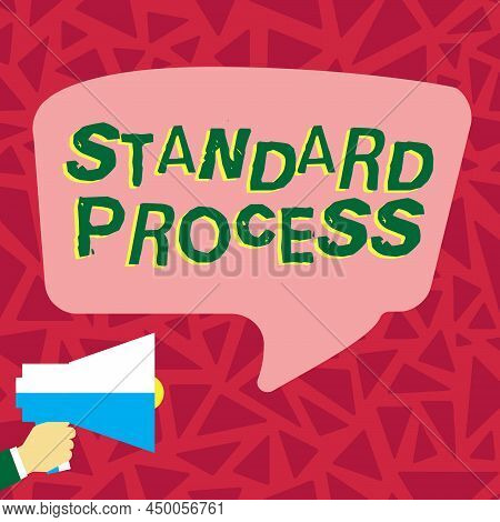 Conceptual Display Standard Process. Business Showcase Rules Made To Be Matched With Final Product Q