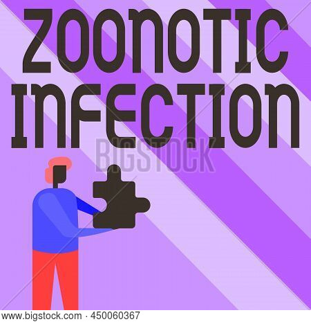 Inspiration Showing Sign Zoonotic Infection. Business Concept Zoonotic Infection Business Man Holdin