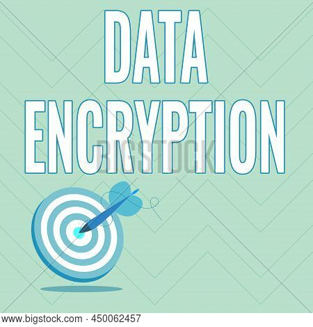 Conceptual Caption Data Encryption. Word For Symmetrickey Algorithm For The Encrypting Electronic Da