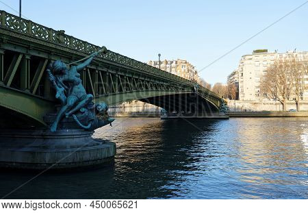 The Famous Mirabeau Bridge Was Constructed In 1893 . Paris France.