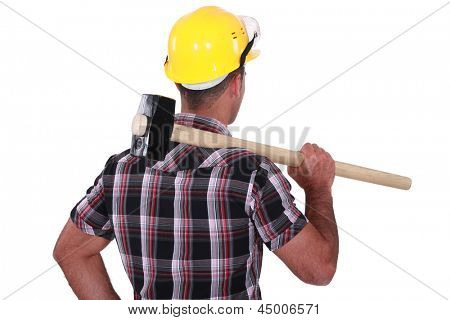 Man die sledge hammer