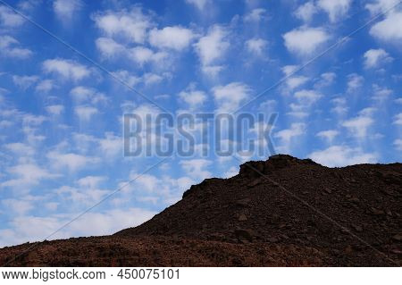Hiking In Evening In Shehoret Mountains, South Israel