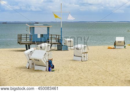 Beach Scenery Around Hoernum At Sylt, Part Of The North Frisian Islands In Germany