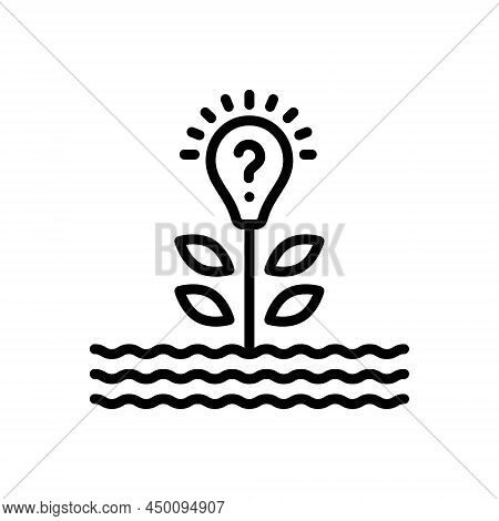 Black Line Icon For Imagine Envision Speculate Visualize Envisage Idea Grow Creative