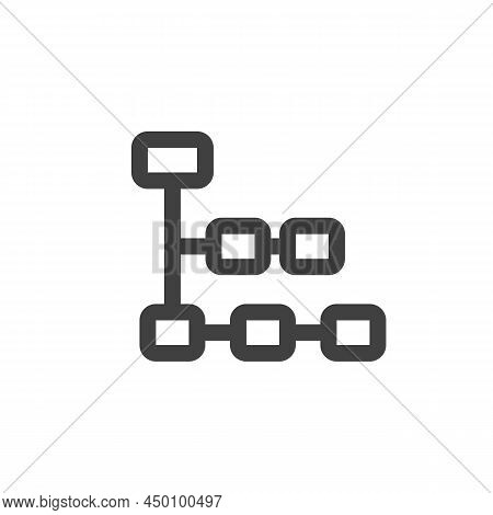 Sitemap Line Icon. Linear Style Sign For Mobile Concept And Web Design. Sitemap Navigation Outline V