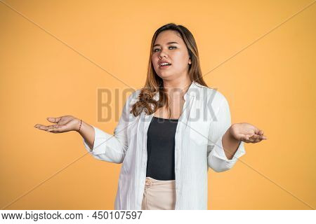 Sad Portrait Of Young Asian Woman Question Her Life