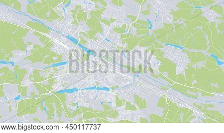 Urban Vector City Map Of Khmelnytskyi, Ukraine, Europe