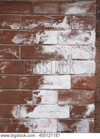 Efflorescence On Brick Wall