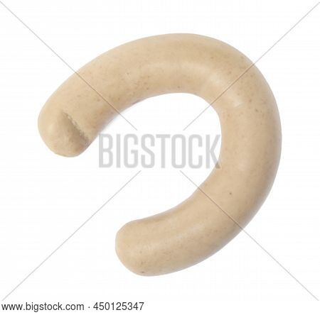 One Whole Delicious Liverwurst Isolated On White