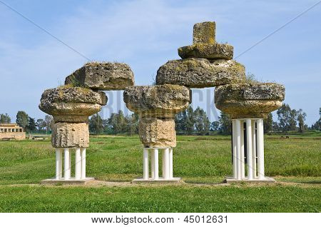 Parco archeologico. Metaponto. Basilicata. Italia.