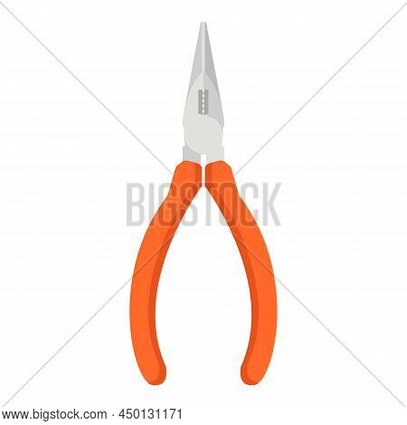 Needle Nose Pliers Cartoon Vector Illustration Isolated Object