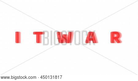 Itwar Text In Red Colors. Itwar Is A Urdu World It Means Sunday. Sunday Logo.