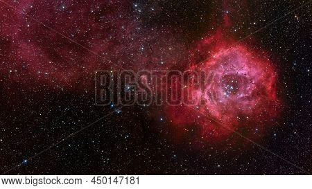 The Splendid Rosette Nebula In The Constellation Of Monoceros, Also Known As Ngc 2237. Elements Of T