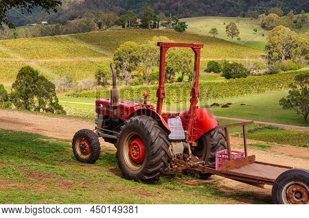 Cessnock, Nsw, Australia - March 9, 2018: Farm Machinery In The Mount View Region Of The Hunter Vall