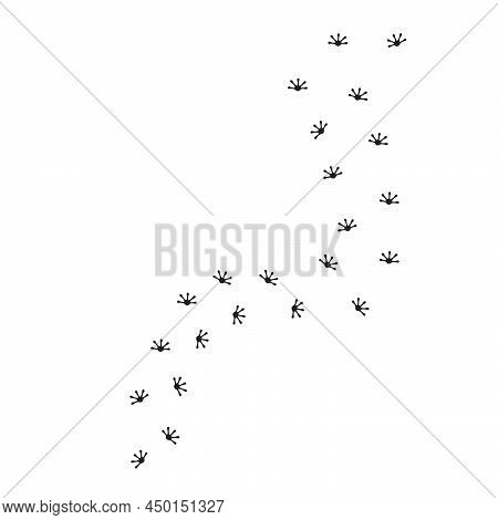 Gecko Foot Print  Vector Icon Illustration Template