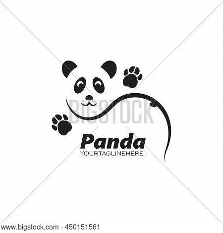Panda Icon Logo Vector Illustration