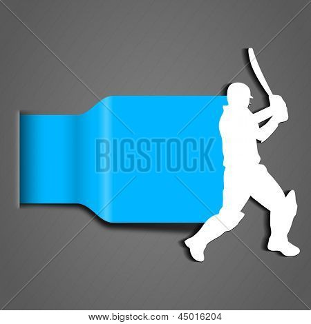 Batteur de cricket dans le jeu d'action sur fond de vagues colorées.