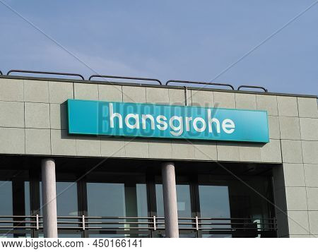 Turin, Italy - Circa February 2022: Hansgrohe Storefront Sign