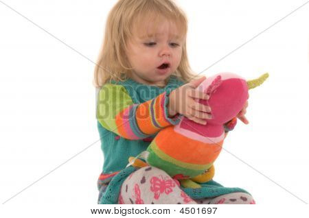 ein Mädchen mit Katze