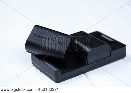 Kharkov, Ukraine - March 14, 2021: Kastar Lithium-ion Or Li-ion Rechargeable Batteries For Modern Ds