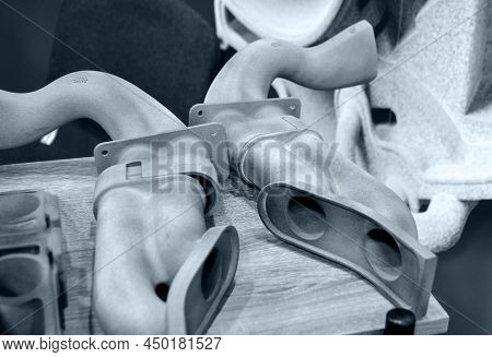 Large Pipe Details Printed 3d Printer. Multi Jet Fusion Mjf.