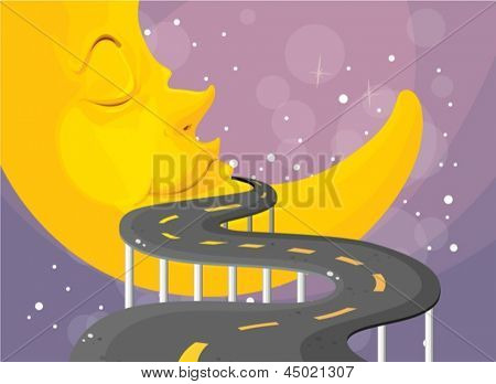 Kuva käyrä tien Moon