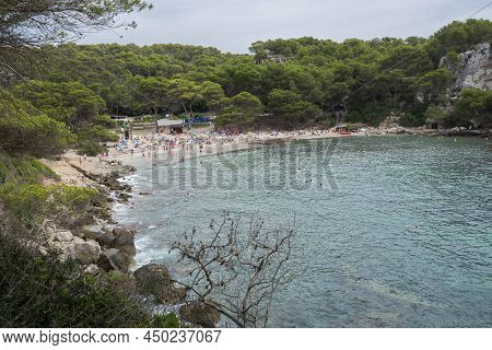 Views Of Cala Macarella, In The Municipality Of Ciutadella De Menorca, Menorca, Spain