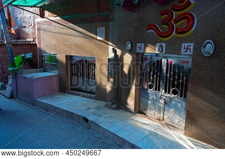 Jodhpur, Rajasthan, India - October 21st, 2019 : Madir, Temple Of Lord Shiva. Om , The Holy Sanskrit