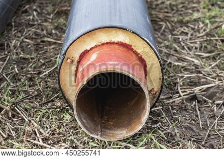 Metal Pipes With Thermal Insulation Of The District Heating System For Minimal Heat Loss. Sustainabl