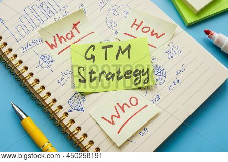Notepad With Marks And Sticker Gtm Strategy.