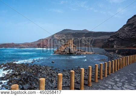 Charco Verde Beach In Lanzarote, Canary Islands In Spain
