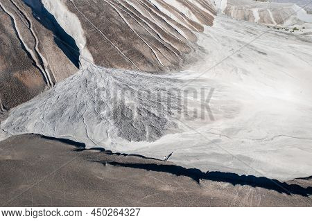 Erosion Of Asbestos Spoil Heaps Left By Mining Operations In Amiantos, Cyprus