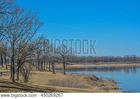 Beautiful View Of Lake Texoma\'s Shoreline In Kingston, Bryon County, Oklahoma