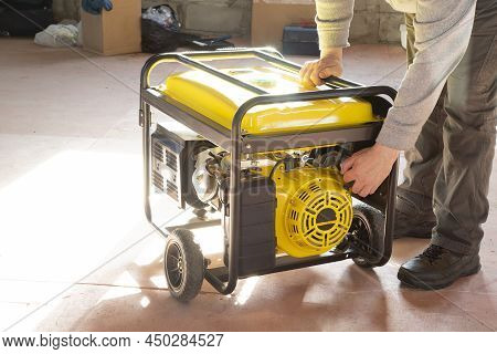 Portable Gasoline Generator.the Use Of An Autonomous Energy Source. An Additional Source Of Energy.