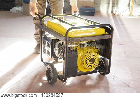Portable Gasoline Generator.the Use Of An Autonomous Energy Source. An Additional Source Of Energy.