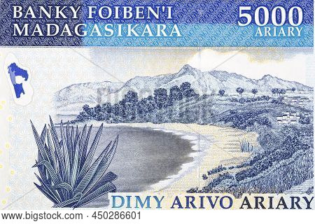 Beach From Old Malagasy Money - Ariary