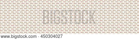 Gender Neutral Sprigged Foliage Seamless Vector Border. Simple Whimsical Botanical 2 Tone Pattern. K