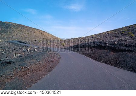 Volcanic Landscape Of Timanfaya National Park On Island Lanzarote