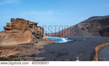 Charco Verde Beach In Lanzarote, Canary Islands In Spain