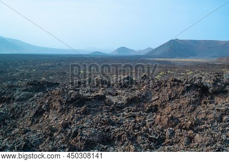 Volcanic Landscape Of Timanfaya National Park On Island Lanzarote