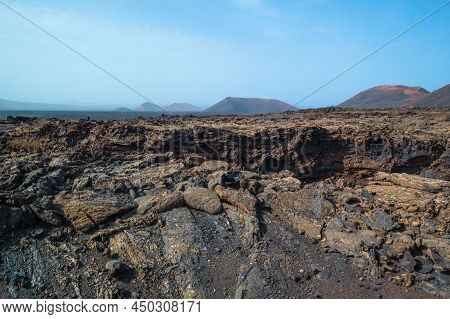 Volcanic Landscape Of Timanfaya National Park On Island Lanzarote