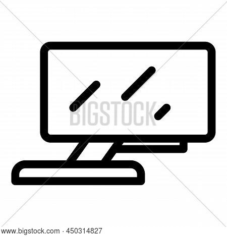 Vesa Display Icon Outline Vector. Tv Mount. House Cinema