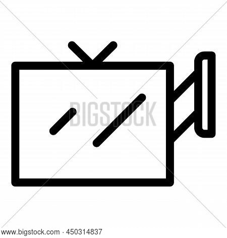 House Cinema Mount Icon Outline Vector. Tv Display. Television Control