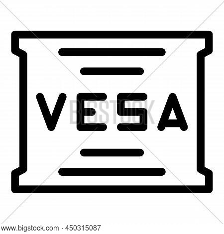 Vesa Metal Icon Outline Vector. Tv Mount. Monitor Control
