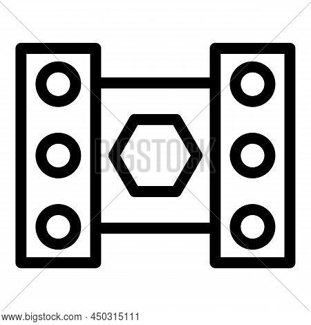 Monitor Bracket Icon Outline Vector. Vesa Display. Control Lcd