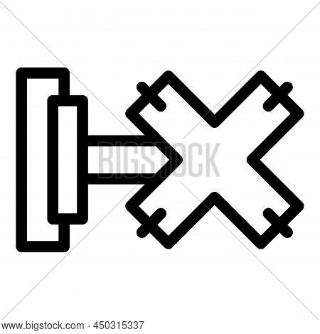 Vesa Wall Stand Icon Outline Vector. Tv Mount. Monitor Display