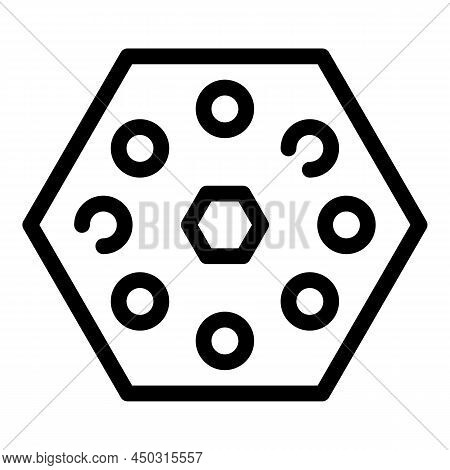Tv Mount Piece Icon Outline Vector. Wall Bracket. Monitor Control