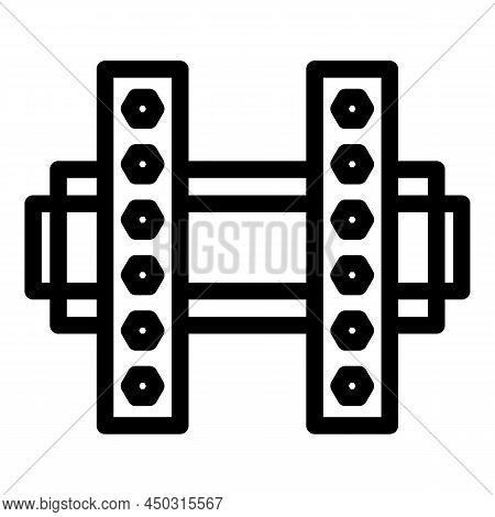 Tv Mount Icon Outline Vector. Wall Bracket. Vesa Bracket