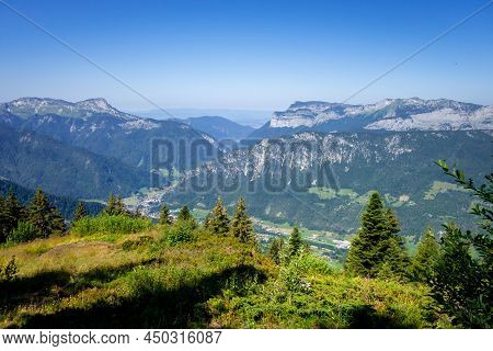 Mountain Landscape In La Clusaz, Haute-savoie, France